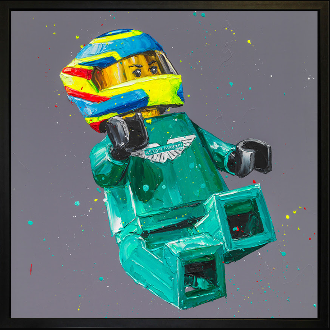 LEGO ALONSO OF CHAMPION’S BY PAUL OZ , F1 WALL OF CHAMPION'S