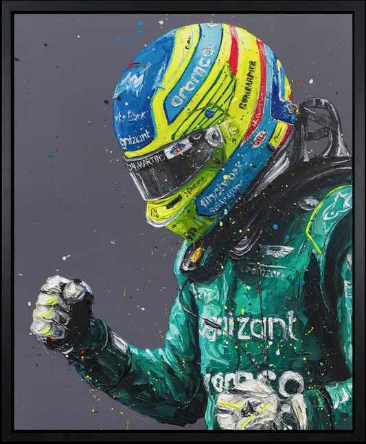 Paul Oz | Fernando Alonso 2023 | Limited Edition F1 Canvas | 91 x 106cm | 50 Worldwide
