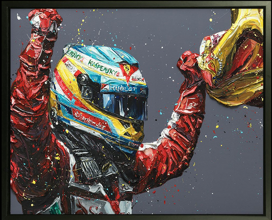 Paul Oz | Fernando Alonso Spain 2013 | Limited Edition F1 Canvas | 91 x 106cm | 50 Worldwide