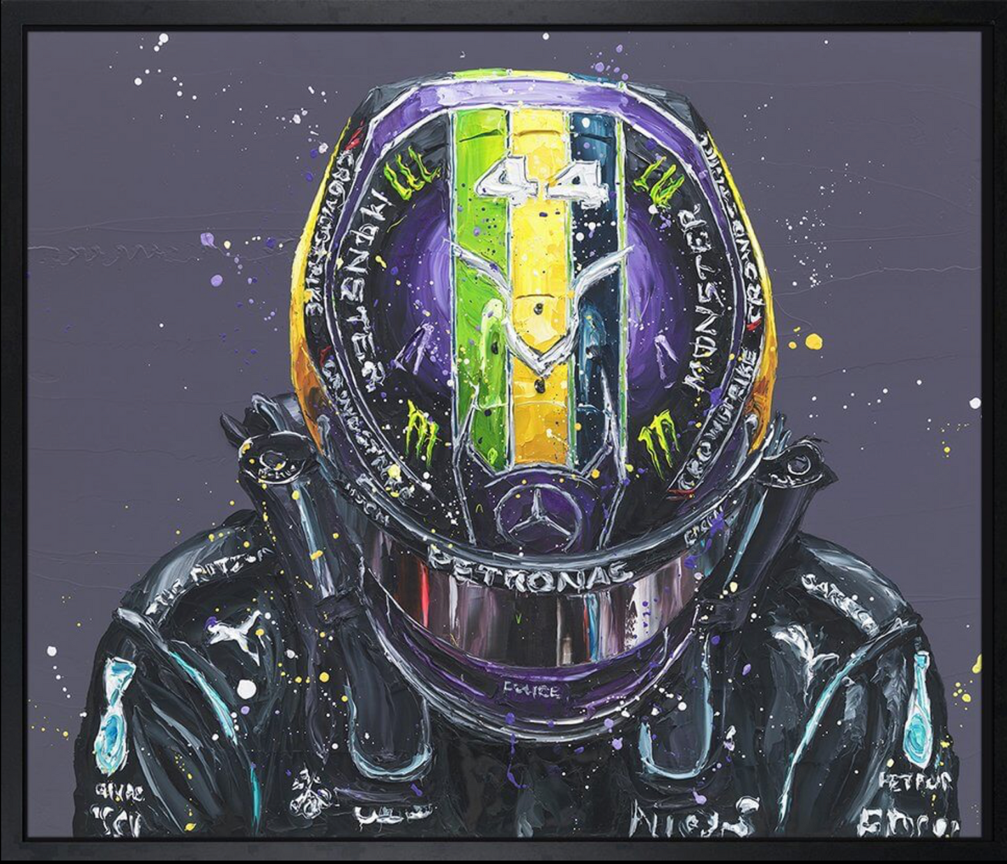 Paul Oz | Lewis Hamilton Brazilian GP | Limited Edition F1 Canvas | 91 x 106cm | 50 Worldwide