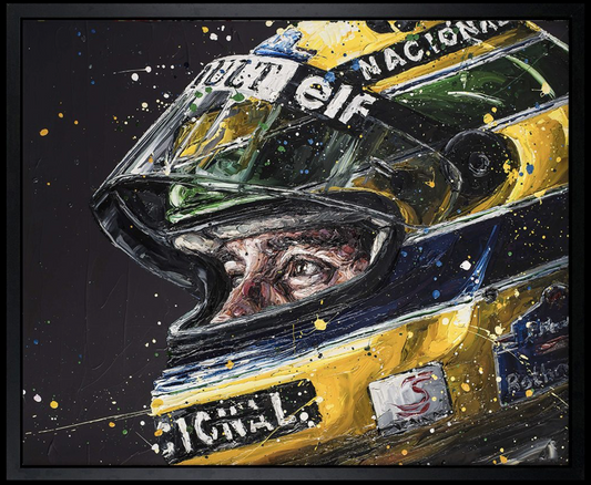 Paul Oz | Designed To Win Ayrton Senna | Limited Edition F1 Canvas | 91 x 106cm | 50 Worldwide
