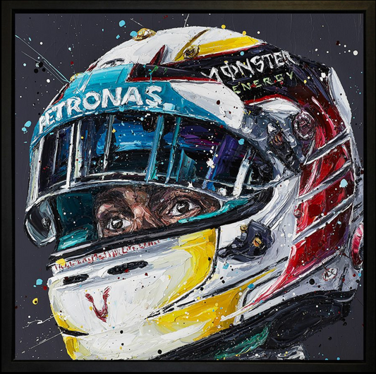 Paul Oz | Lewis Hamilton Abu Dhabi 2014 | Limited Edition F1 Canvas | 91 x 91 cm | 50 Worldwide