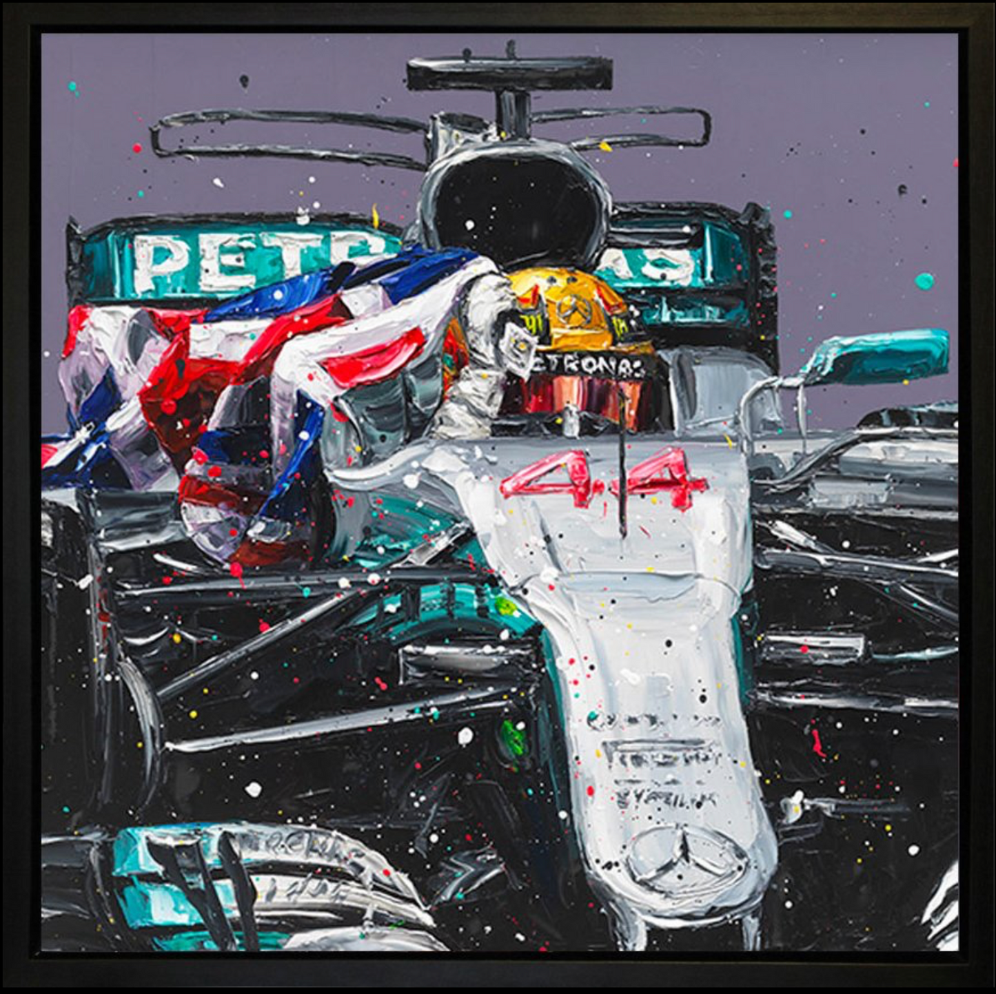 LEWIS MEXICO CAR 17 – WALL OF CHAMPION’S BY PAUL OZ , F1 WALL OF CHAMPION'S