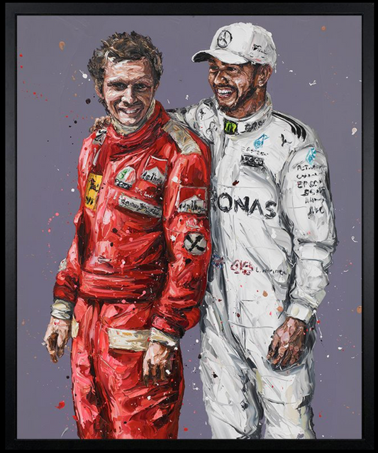 Paul Oz | Niki Lauda & Lewis Hamilton | Limited Edition F1 Canvas | 91 x 106cm | 50 Worldwide