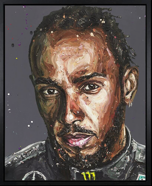 Paul Oz | Lewis Hamilton Portrait 2023 | Limited Edition F1 Canvas | 91 x 106cm | 50 Worldwide