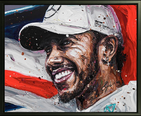 Paul Oz | Lewis Hamilton Title 2018 | Limited Edition F1 Canvas | 91 x 106cm | 50 Worldwide