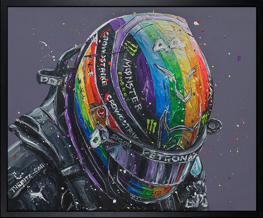 Paul Oz | Lewis Hamilton Rainbow 2021 | Limited Edition F1 Canvas | 91 x 106cm | 50 Worldwide