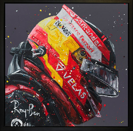 SILVERSTONE SAINZ -WALL OF CHAMPION’S BY PAUL OZ , F1 WALL OF CHAMPION'S