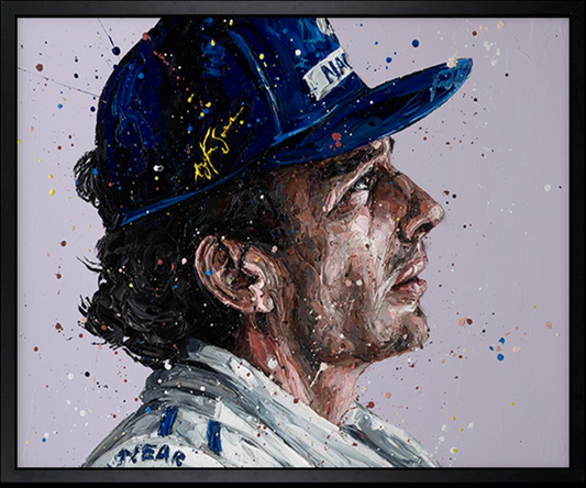 Paul Oz | Ayrton Senna Cap Pro | Limited Edition F1 Canvas | 91 x 106cm | 50 Worldwide