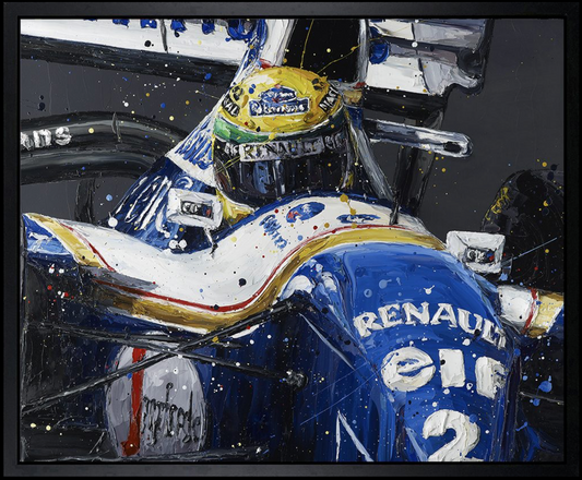 Paul Oz | Ayrton Senna Williams | Limited Edition F1 Canvas | 91 x 106cm | 50 Worldwide