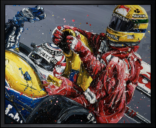 Paul Oz | Taxi-Zoom Silverstone 1992 | Nigel Mansell & Ayrton Senna | Limited Edition F1 Canvas | 91 x 106cm | 50 Worldwide