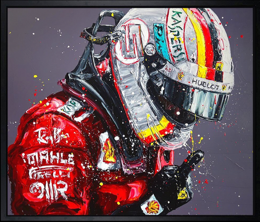 Paul Oz | Sebastian Vettel Silverstone 2018 | Limited Edition F1 Canvas | 91 x 106cm | 50 Worldwide