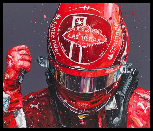 Paul Oz | Charles Leclerc Vegas Pole 2023 | Limited Edition F1 Canvas | 91 x 106cm | 50 Worldwide